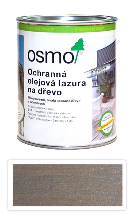 Ochranná olejová lazura OSMO EFEKT 0.75l Stříbrný Grafit