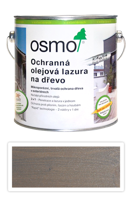 Ochranná olejová lazura OSMO EFEKT 2.5l Stříbrný Grafit 1142