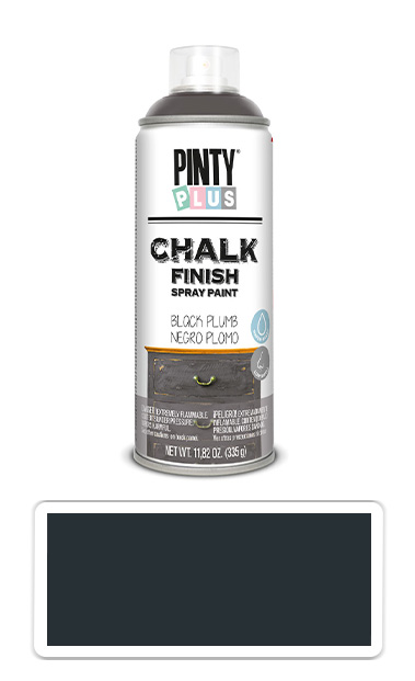 PINTYPLUS CHALK - křídová barva ve spreji na různé povrchy 400 ml Černá CK799