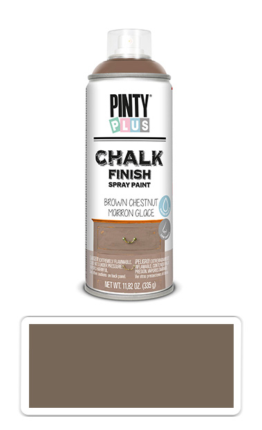 PINTYPLUS CHALK - křídová barva ve spreji na různé povrchy 400 ml Oříškově hnědá CK790