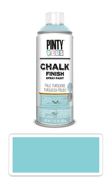 PINTYPLUS CHALK - křídová barva ve spreji na různé povrchy 400 ml Světle tyrkysová CK796