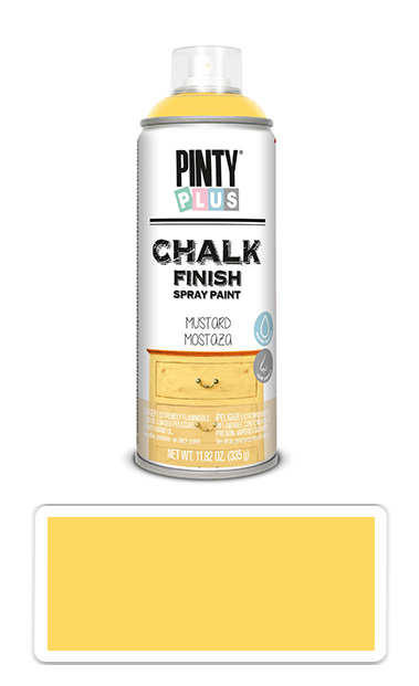 PINTYPLUS CHALK - křídová barva ve spreji na různé povrchy 400 ml Žlutá hořčičná CK801