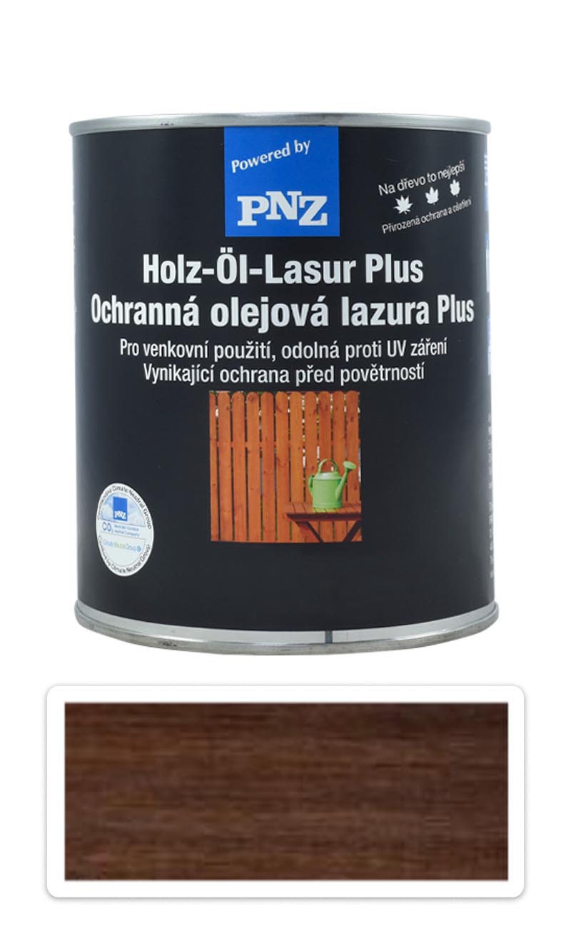 PNZ Ochranná olejová lazura Plus 0.75 l Eben