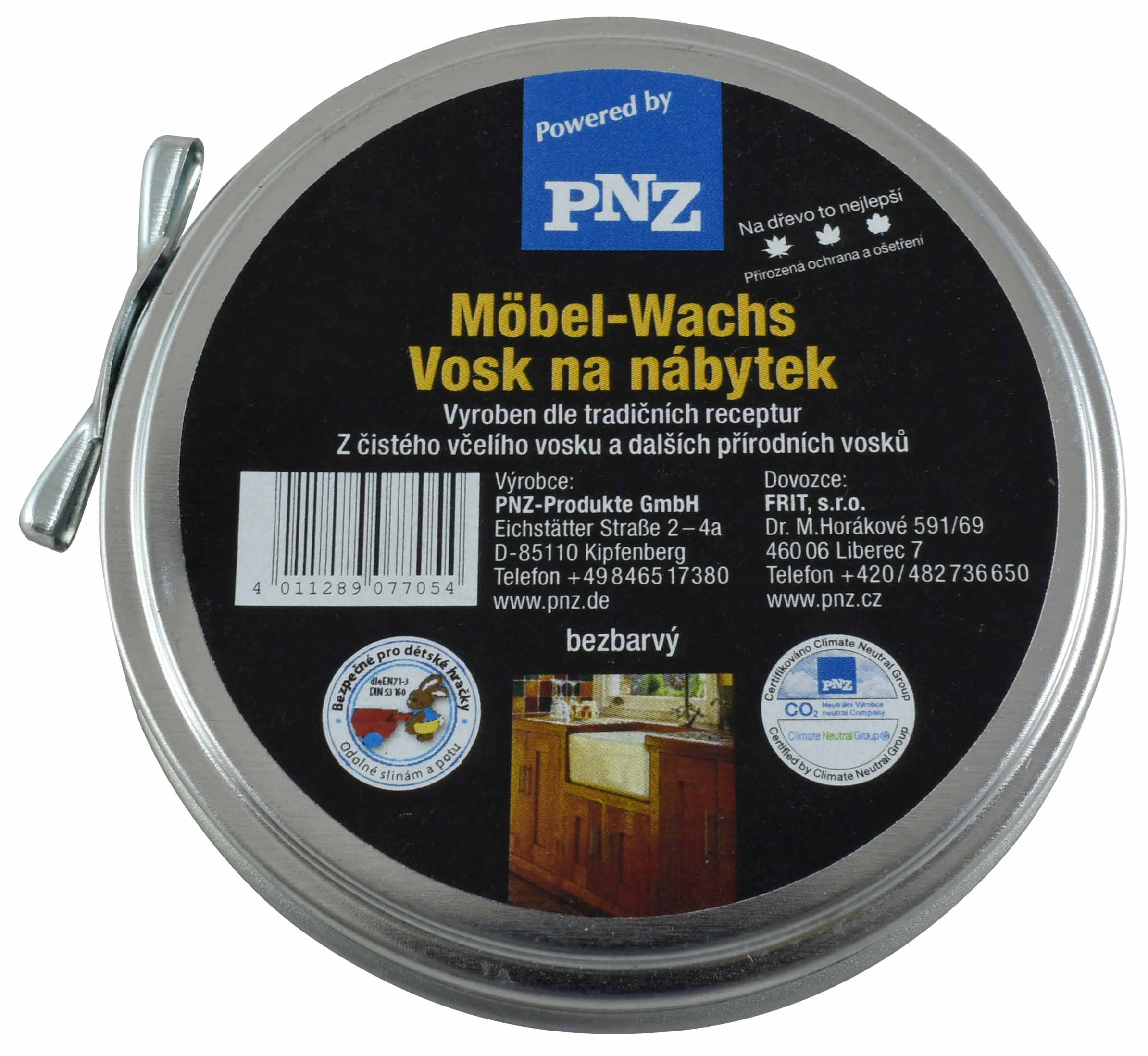 PNZ Vosk na dřevěný nábytek 0.075 l Bezbarvý