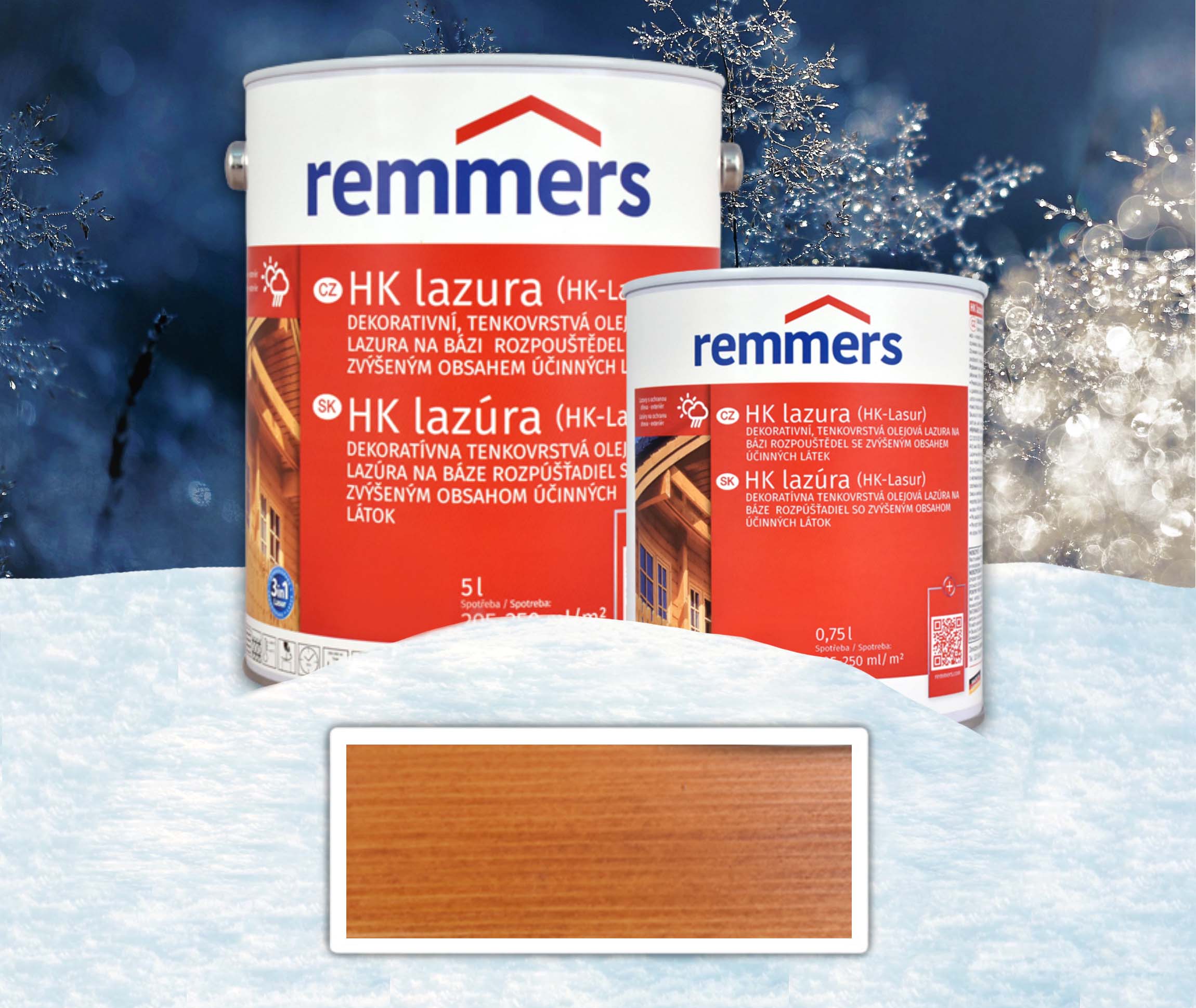 REMMERS SADA - HK lazura - ochranná lazura na dřevo pro exteriér 5 l Pinie + 0.75 l ZDARMA