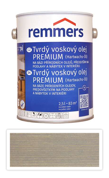 REMMERS Tvrdý voskový olej PREMIUM 2.5 l Lehmgrau / Jíl FT 20926