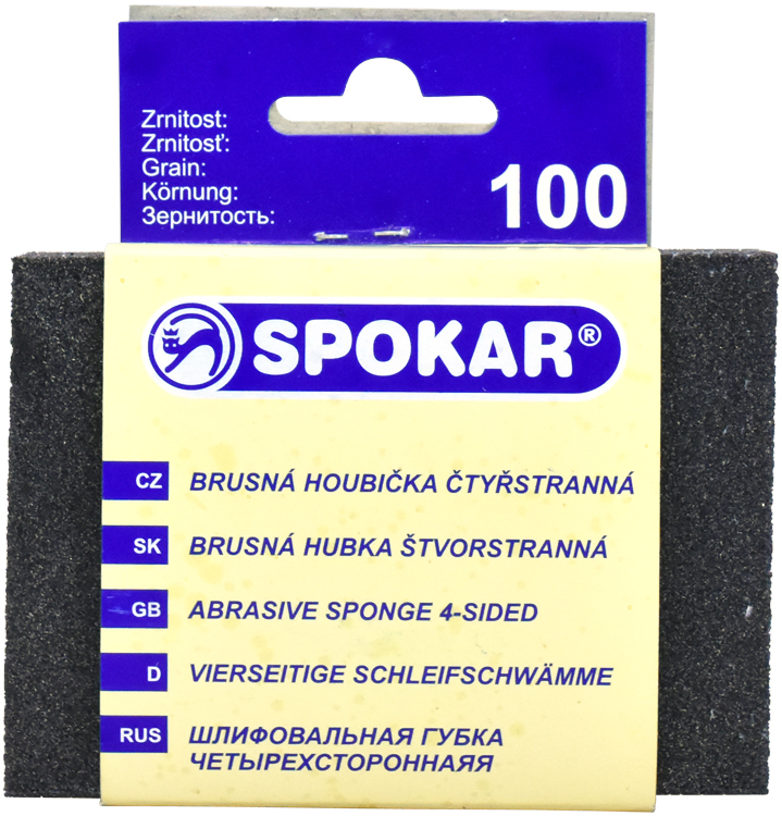 SPOKAR - čtyřstranná brusná houbička zrno 100