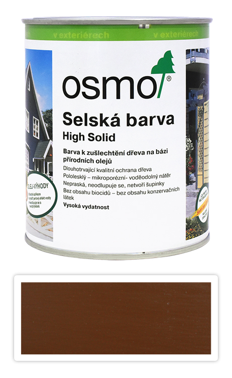 Selská barva OSMO 0.75l Středně hnědá 2606