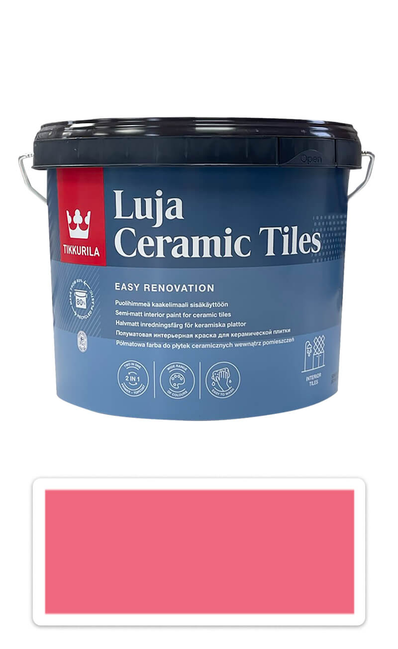 TIKKURILA Luja Ceramic Tiles - barva na keramické obklady 2.7 l Altrosa / Starorůžová RAL 3014