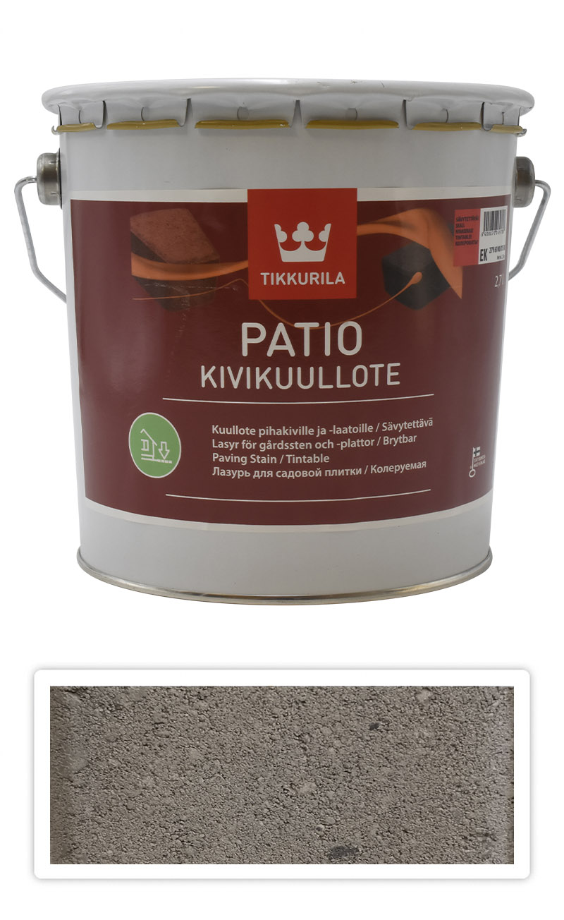 TIKKURILA Patio Kivikuullote - vodou ředitelné mořidlo na zámkovou dlažbu 2.7 l TVT EK01