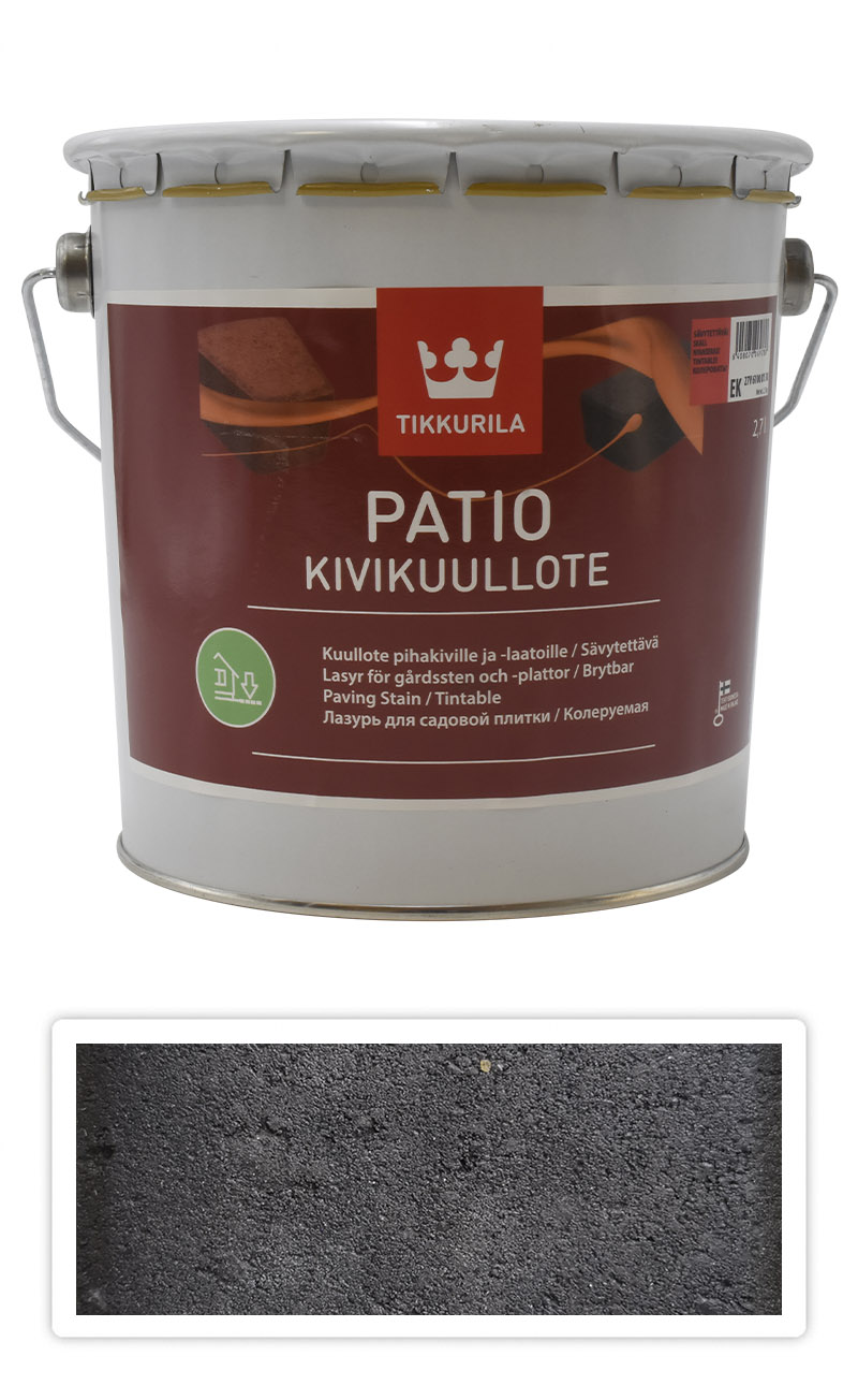 TIKKURILA Patio Kivikuullote - vodou ředitelné mořidlo na zámkovou dlažbu 2.7 l TVT EK04