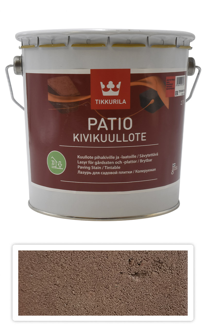 TIKKURILA Patio Kivikuullote - vodou ředitelné mořidlo na zámkovou dlažbu 2.7 l TVT EK07