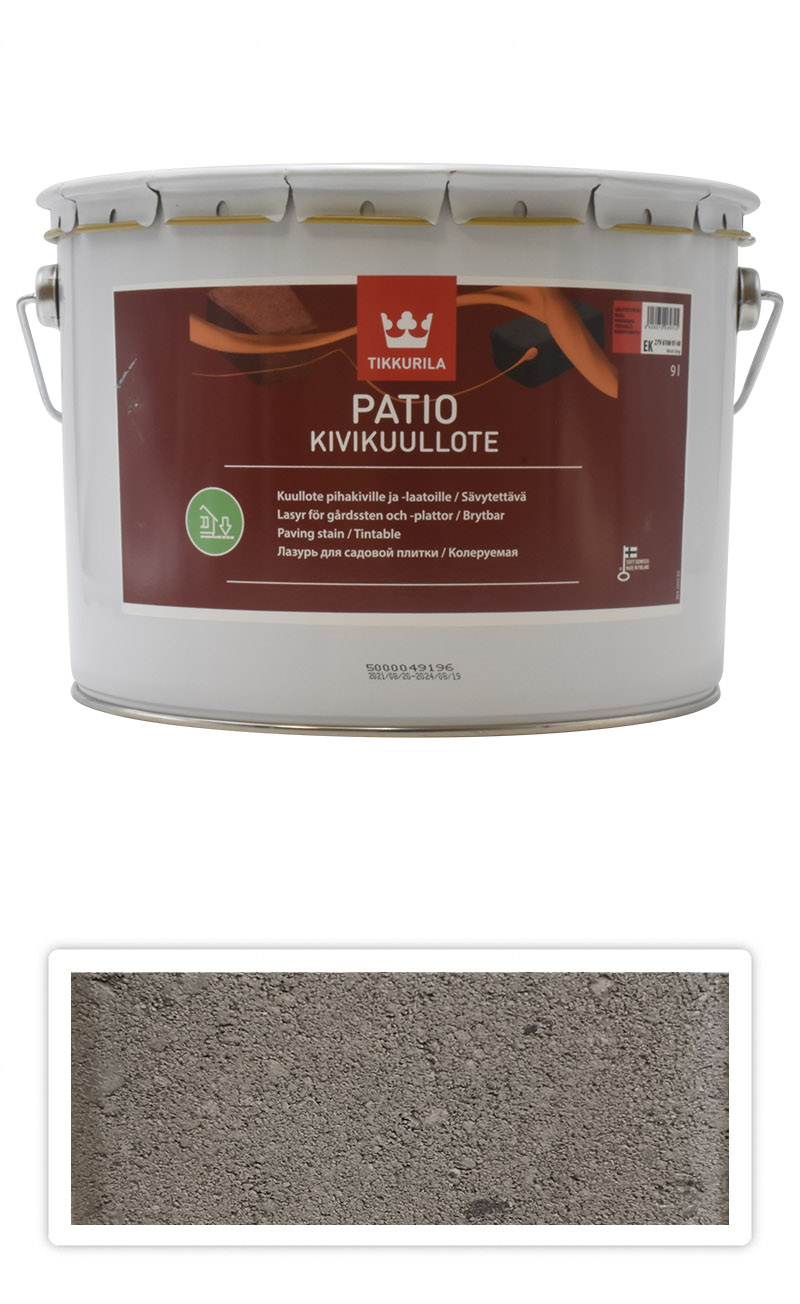 TIKKURILA Patio Kivikuullote - vodou ředitelné mořidlo na zámkovou dlažbu 9 l TVT EK01