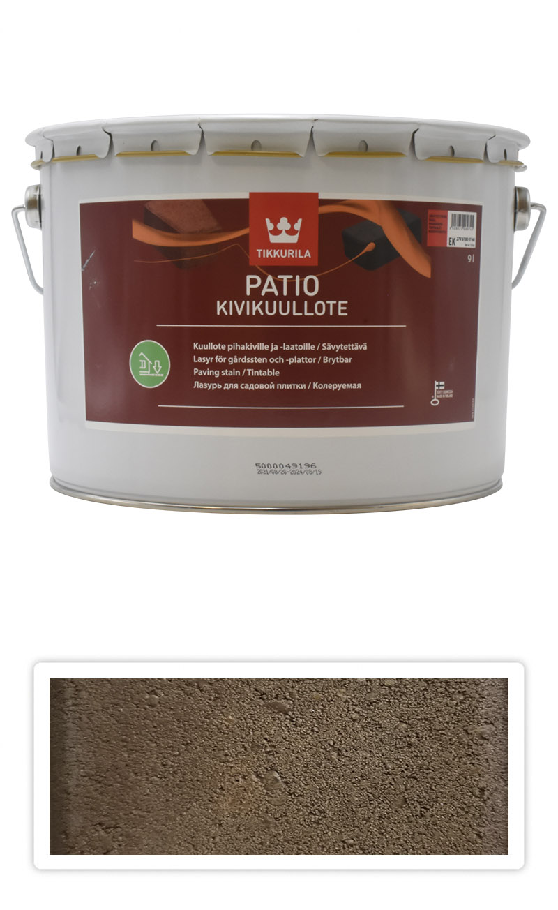 TIKKURILA Patio Kivikuullote - vodou ředitelné mořidlo na zámkovou dlažbu 9 l TVT EK09