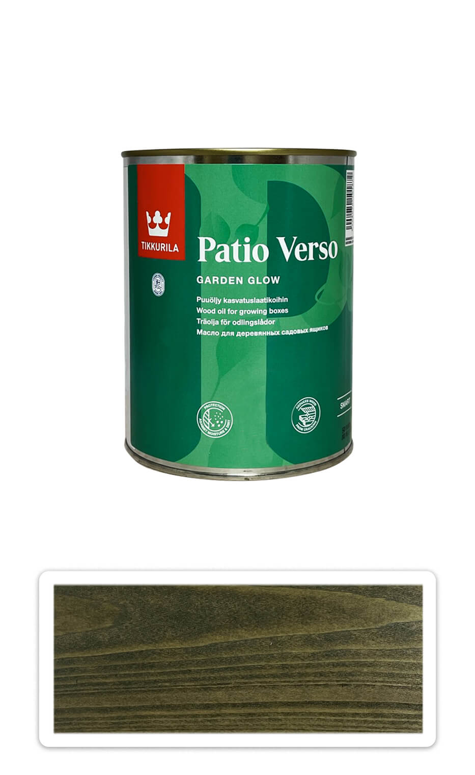 TIKKURILA Patio Verso - olej na vyvýšené záhony 0.9 l Zelený