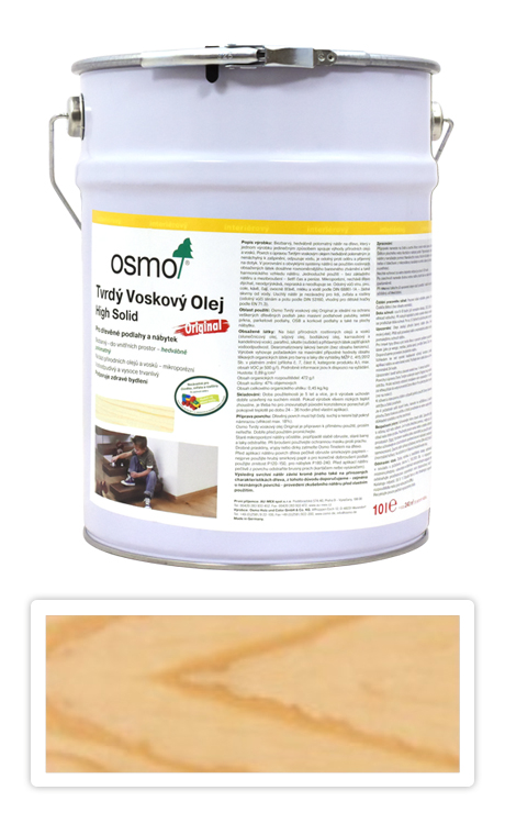 Tvrdý voskový olej OSMO 10l Original Hedvábný polomat