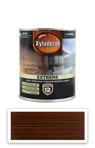 XYLADECOR Extreme - prémiová olejová lazura na dřevo 0.75 l Ořech