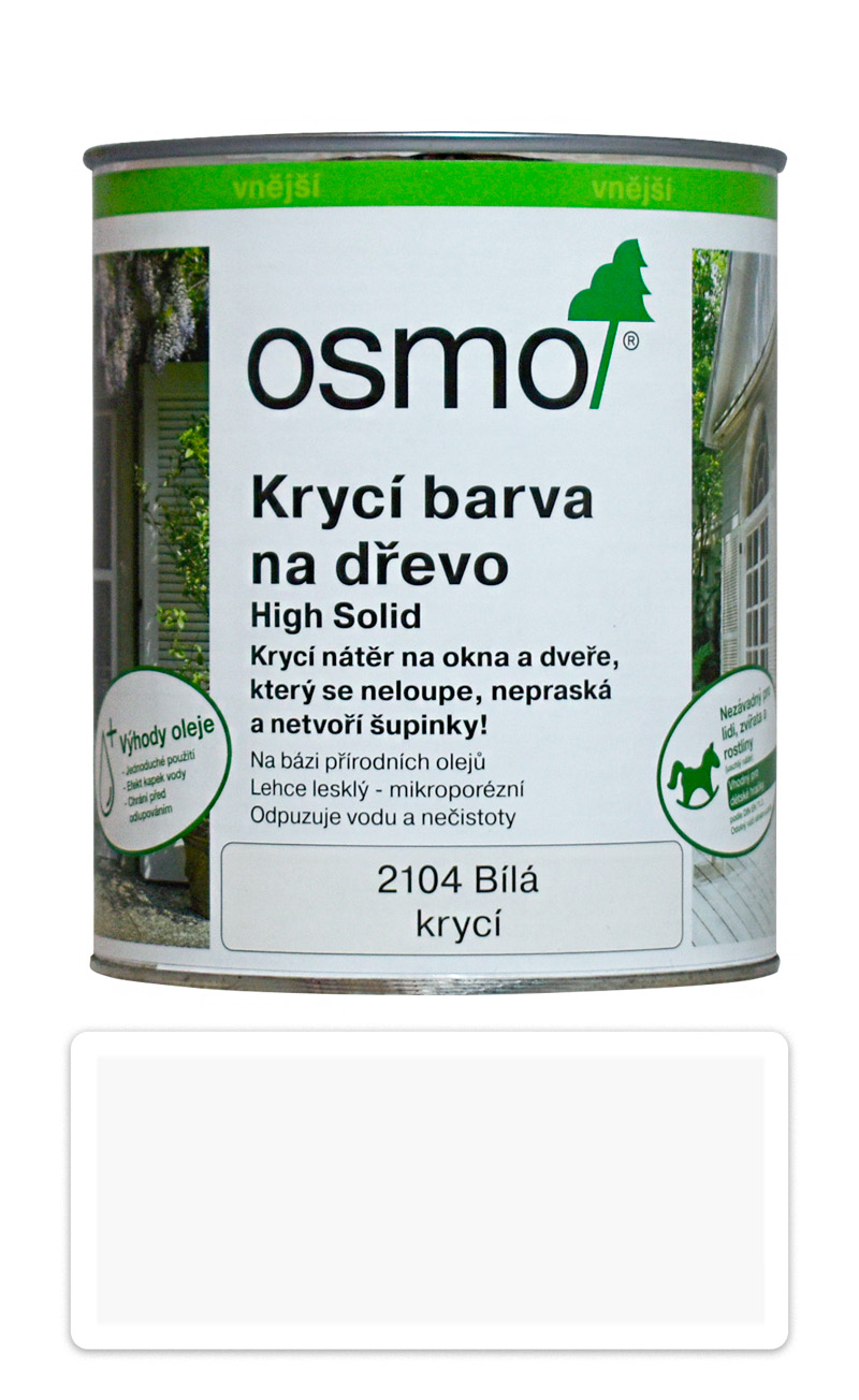 OSMO Krycí barva na dřevo 0.75 l Bílá 2104