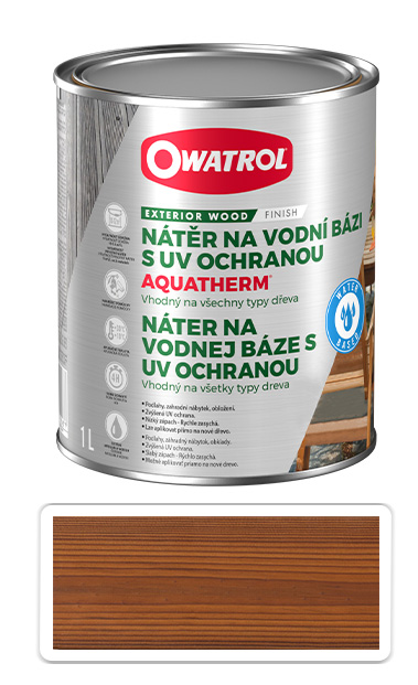 OWATROL Aquatherm - UV ochranný nátěr na dřevěné povrchy v interiéru a exteriéru 1 l Honey