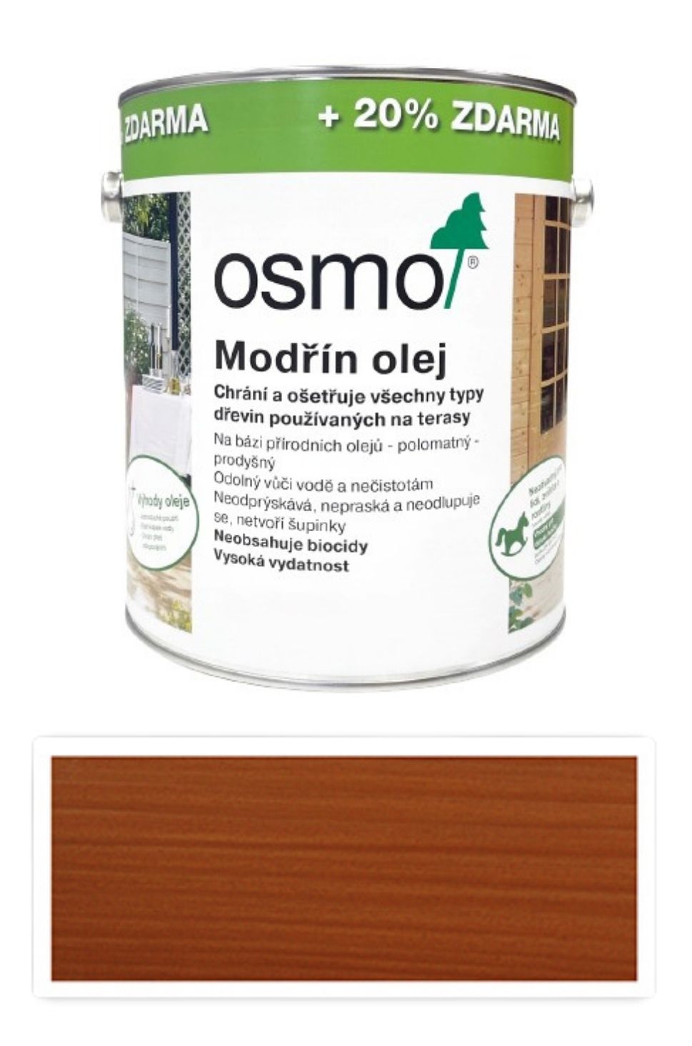 OSMO Speciální olej na terasy 3 l Modřín 009 (20 % zdarma)