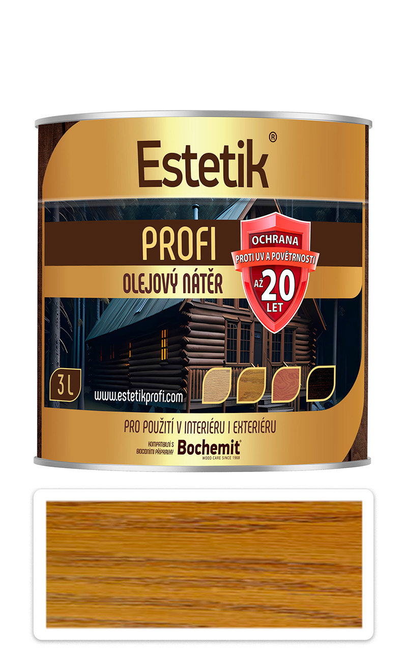 ESTETIK Profi - extrémně odolná olejová lazura 3 l Ořech