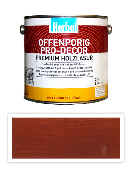 HERBOL Offenporig Pro Decor - univerzální lazura na dřevo 2.5 l Švédská červená