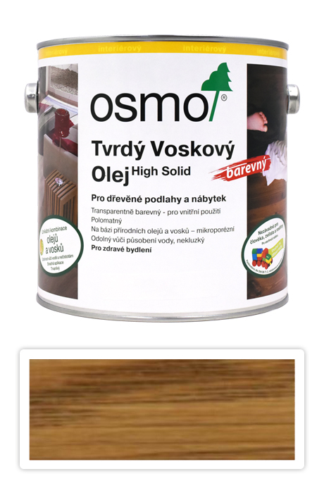 Tvrdý voskový olej OSMO barevný  2.5l Jantar