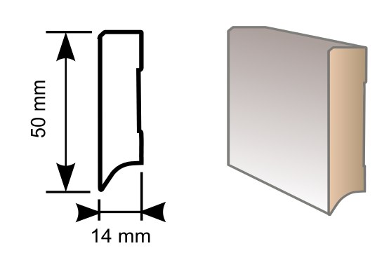 Originál lišta RS50 Rigid dub kamencový 9719
