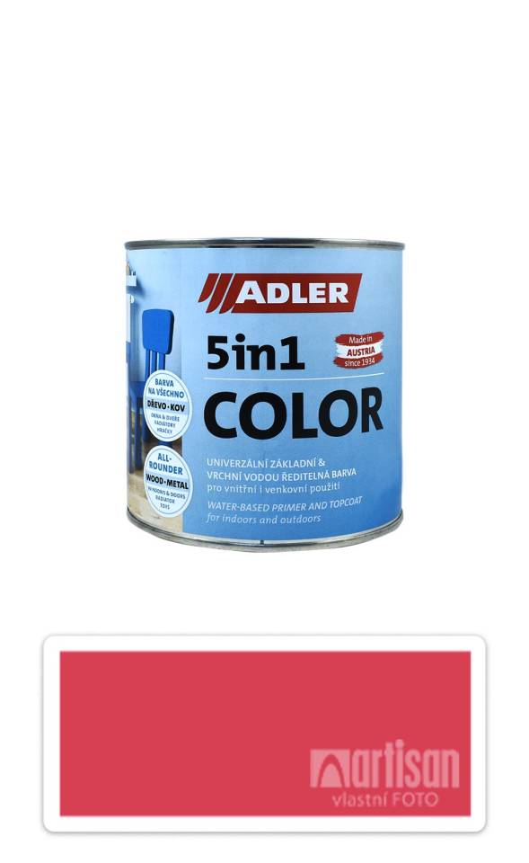 ADLER 5in1 Color - univerzální vodou ředitelná barva 0.75 l Rosé / Růžová RAL 3017