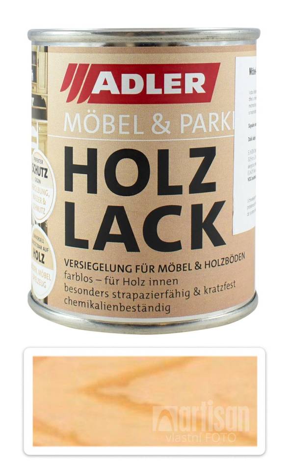 ADLER Holzlack - vodou ředitelný lak 0.125 l Polomatný