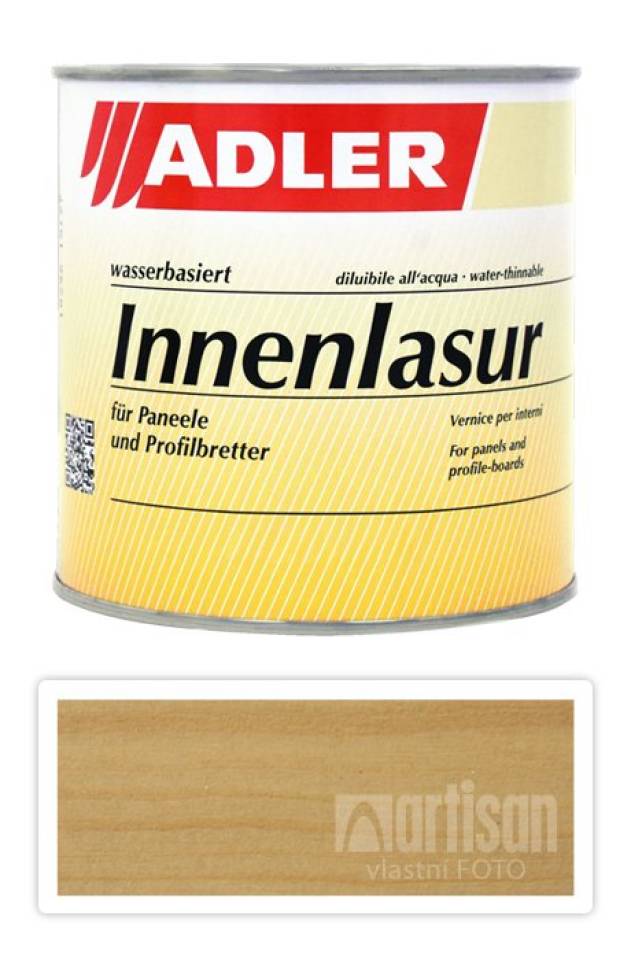 ADLER Innenlasur UV 100 - přírodní lazura na dřevo pro interiéry 0.75 l Crémant ST 13/3