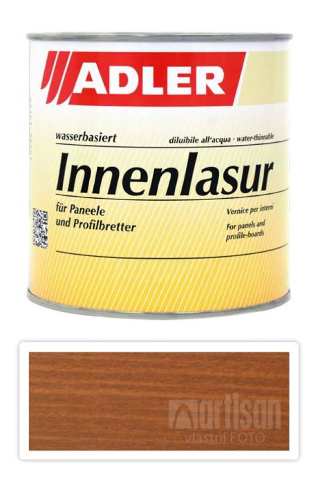 ADLER Innenlasur UV 100 - přírodní lazura na dřevo pro interiéry 0.75 l Cube ST 02/3