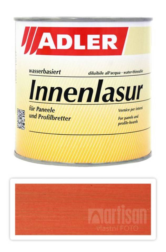 ADLER Innenlasur UV 100 - přírodní lazura na dřevo pro interiéry 0.75 l Grosser Feuerfalter ST 08/4