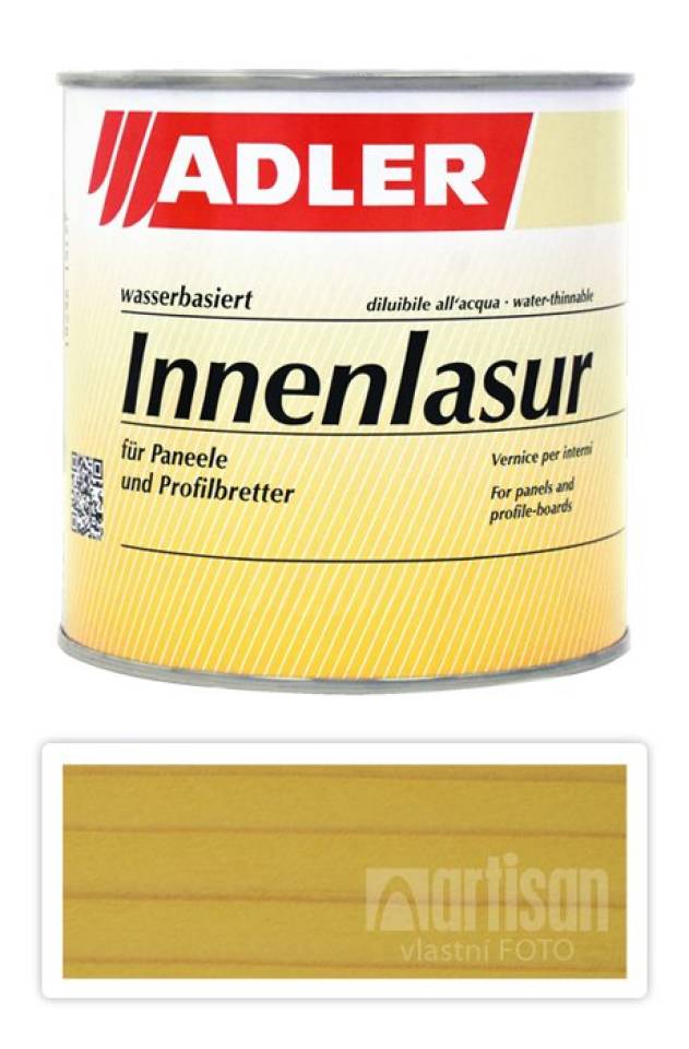 ADLER Innenlasur UV 100 - přírodní lazura na dřevo pro interiéry 0.75 l Helios ST 12/1