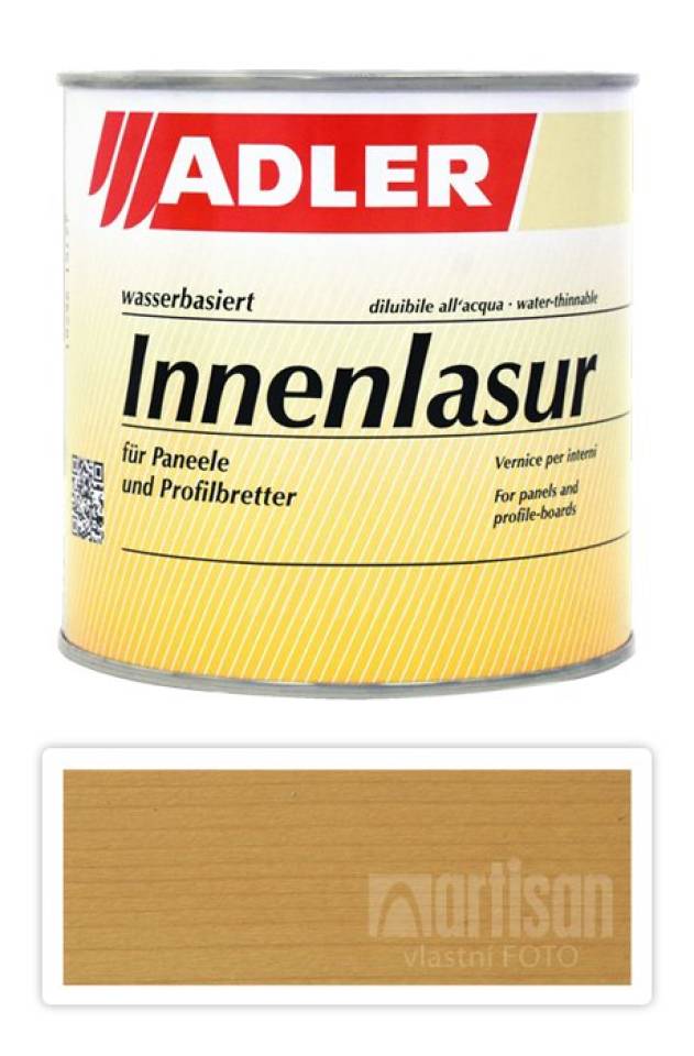ADLER Innenlasur - vodou ředitelná lazura na dřevo pro interiéry 0.75 l Dune ST 06/2