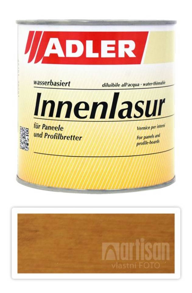 ADLER Innenlasur - vodou ředitelná lazura na dřevo pro interiéry 0.75 l Eiche LW 10/2