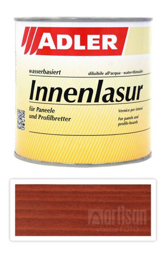 ADLER Innenlasur - vodou ředitelná lazura na dřevo pro interiéry 0.75 l Heisse Kirsche ST 03/3