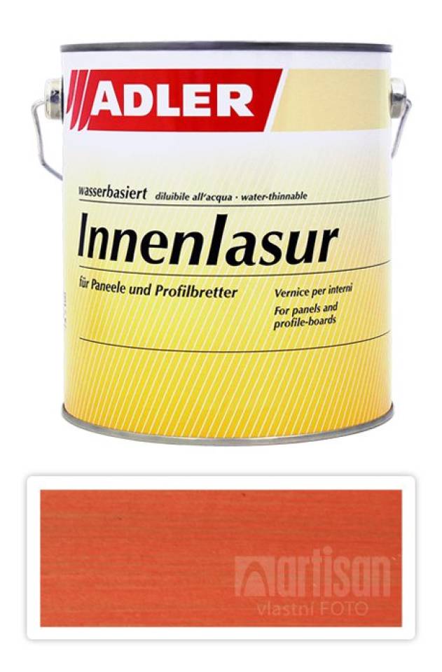 ADLER Innenlasur - vodou ředitelná lazura na dřevo pro interiéry 2.5 l Grosser Feuerfalter ST 08/4