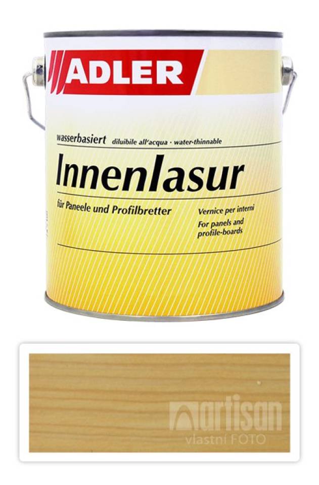 ADLER Innenlasur - vodou ředitelná lazura na dřevo pro interiéry 2.5 l Smrk LW 11/1