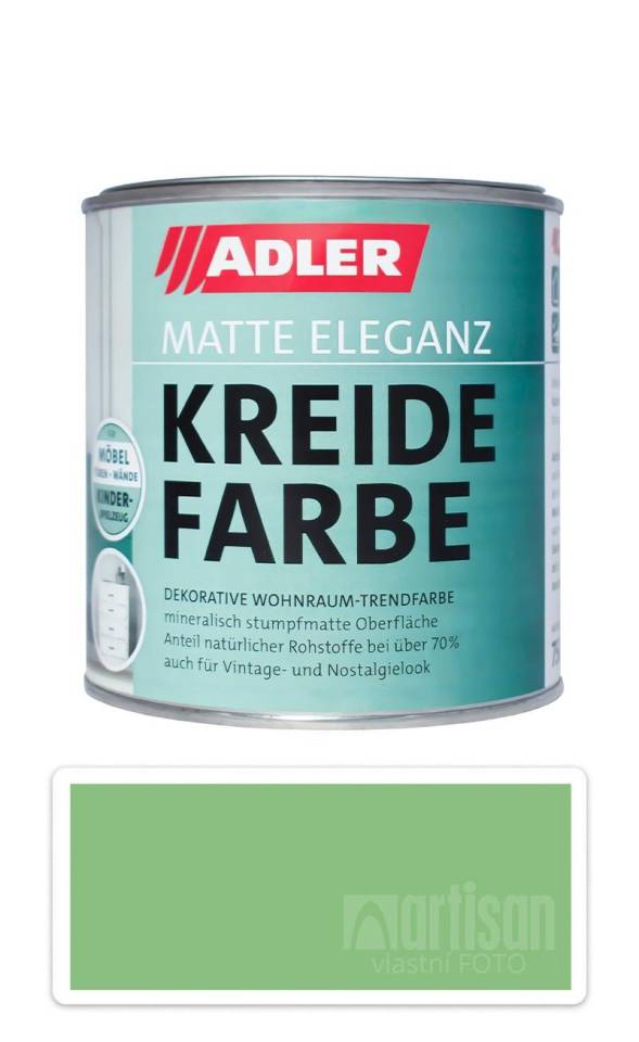 ADLER Kreidefarbe - univerzální vodou ředitelná křídová barva do interiéru 0.375 l Gipfelbuch