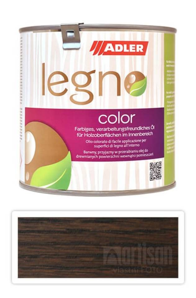 ADLER Legno Color - zbarvující olej pro ošetření dřevin 0.75 l Shitake ST 11/4