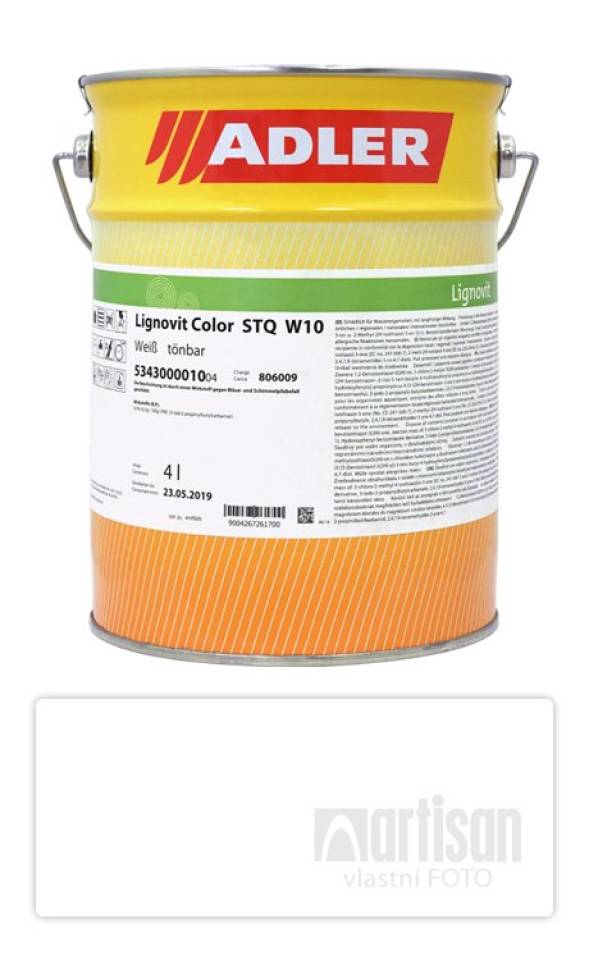 ADLER Lignovit Color - vodou ředitelná krycí barva 4 l Bílá
