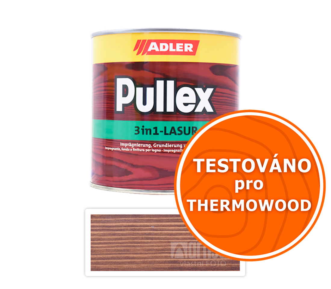 ADLER Pullex 3in1 Lasur - tenkovrstvá impregnační lazura 0.75 l Palisandr 4435050050