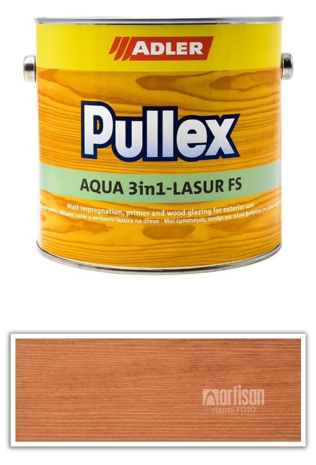 ADLER Pullex Aqua 3in1-Lasur FS - tenkovrstvá matná lazura na dřevo v exteriéru 2.5 l Borovice