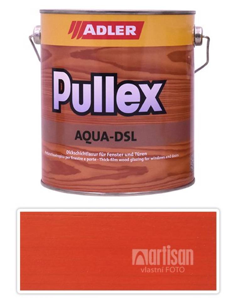 ADLER Pullex Aqua DSL - vodou ředitelná lazura na dřevo 2.5 l Chilli LW 07/1
