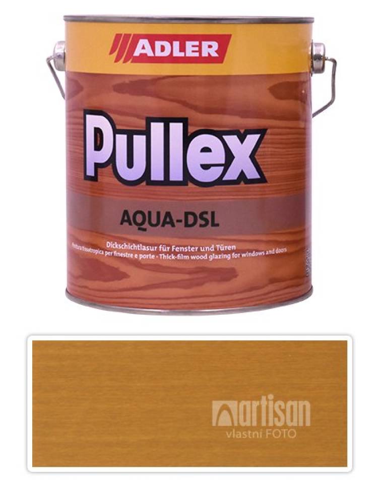 ADLER Pullex Aqua DSL - vodou ředitelná lazura na dřevo 2.5 l Lockenkopf ST 01/4
