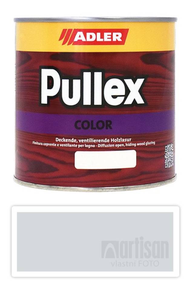 ADLER Pullex Color - krycí barva na dřevo 0.75 l Lichtgrau / Světle šedá RAL 7035