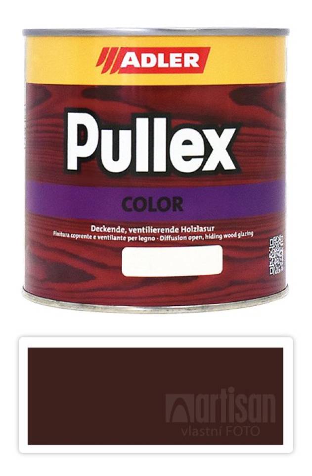ADLER Pullex Color - krycí barva na dřevo 0.75 l Mahagonibraun / Mahagonová hnědá RAL 8016