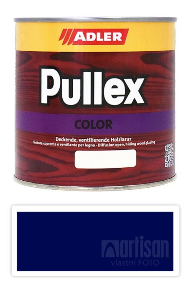 ADLER Pullex Color - krycí barva na dřevo 0.75 l Nachtblau / Noční modrá RAL 5022