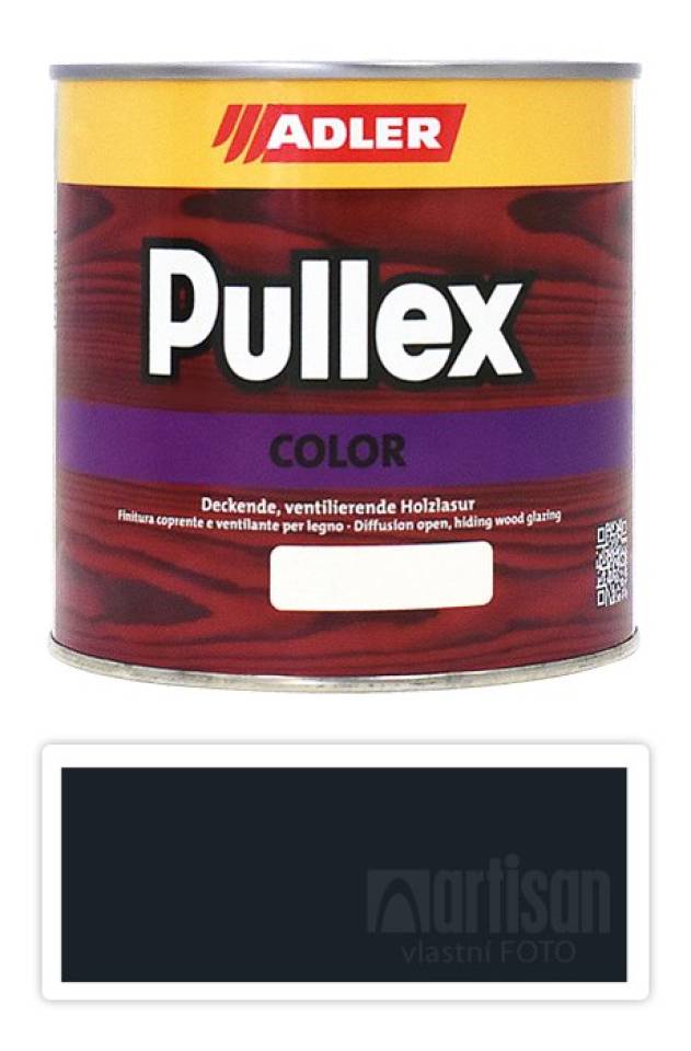 ADLER Pullex Color - krycí barva na dřevo 0.75 l Schwarzgrau / Černošedá RAL 7021